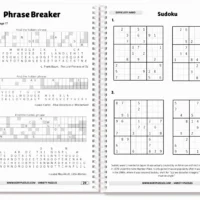 Spiral mockup inside pages sudoku breaker BoxyPuzzles Monthly Puzzle Box