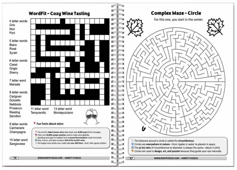 new open face Word Variety Puzzles - Cozy Harvest 2025