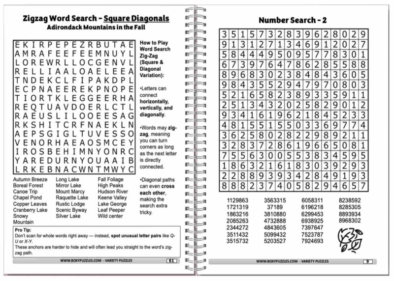 new open face Word Variety Puzzles - Cozy Harvest 2025