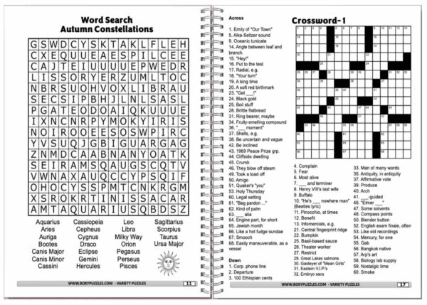 new open face Word Variety Puzzles - Cozy Harvest 2025