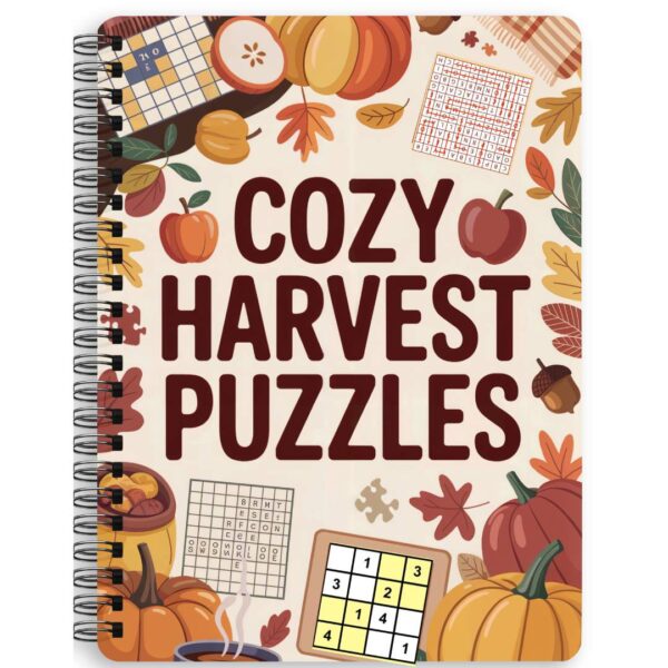 Gratitude gatherings spiral mockup (1080 x 1080 px) (2) Word Variety Puzzles - Cozy Harvest 2025
