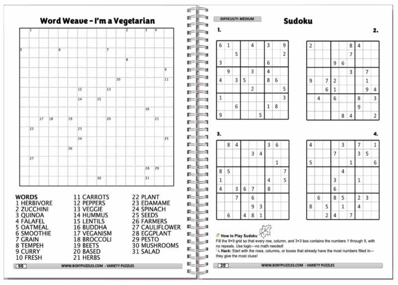 new open face Word Variety Puzzles - Cozy Harvest 2025