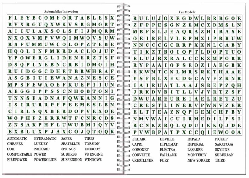 1950 Word Search Puzzles 1950's Word Search Puzzles