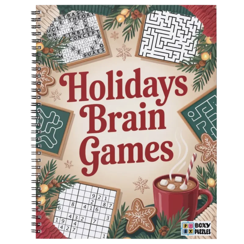 Holidays Brain Games - Puzzle Book Gift Box