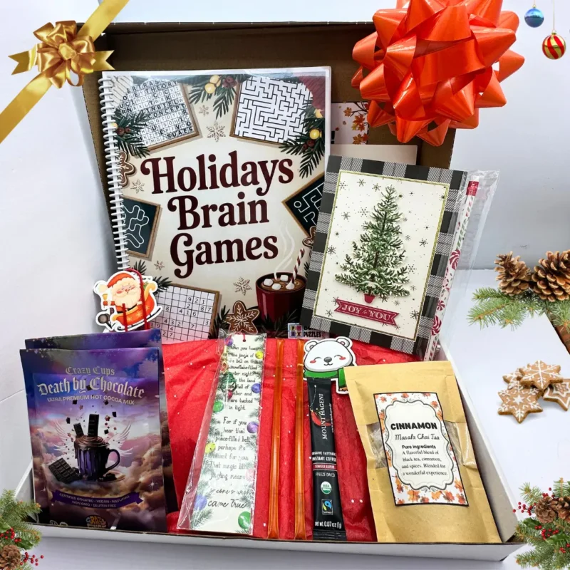 Cozy Christmas Puzzle Box - Winter Brain Games