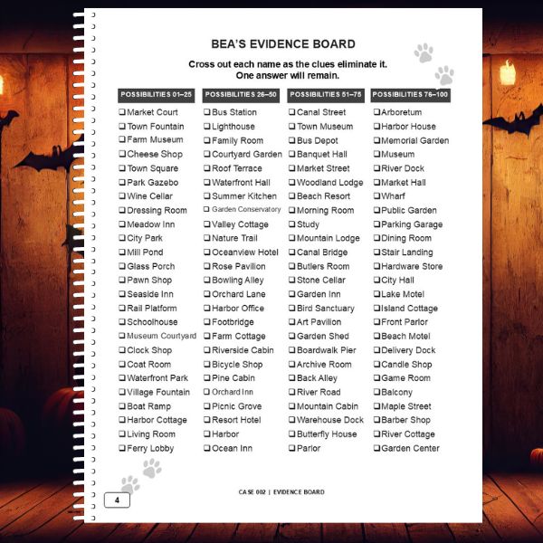 bea-holloway-halloween-puzzle-book-adults (1) Bea Holloway Case Files: Halloween Edition – 65 Cozy Halloween Elimination Mysteries